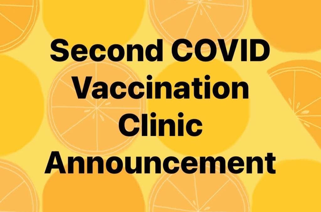 Second COVID Vaccination Clinic Announced
